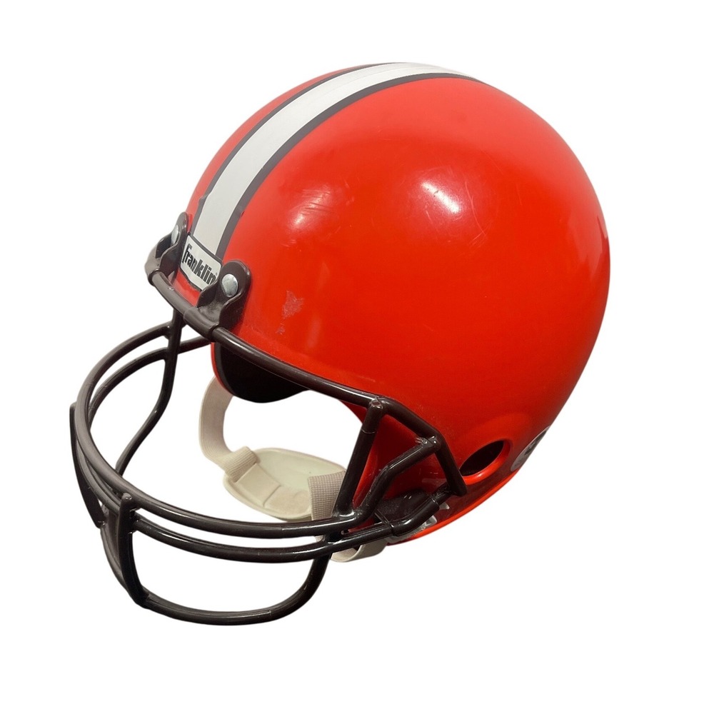 Franklin Sports Youth Football Helmet Orange White Stripe Cleveland Browns Style